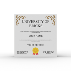Custom Graduation Diploma - Brick Memory