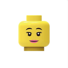 Gentle Smile with Pink Lips – Classic Yellow - Brick Memory