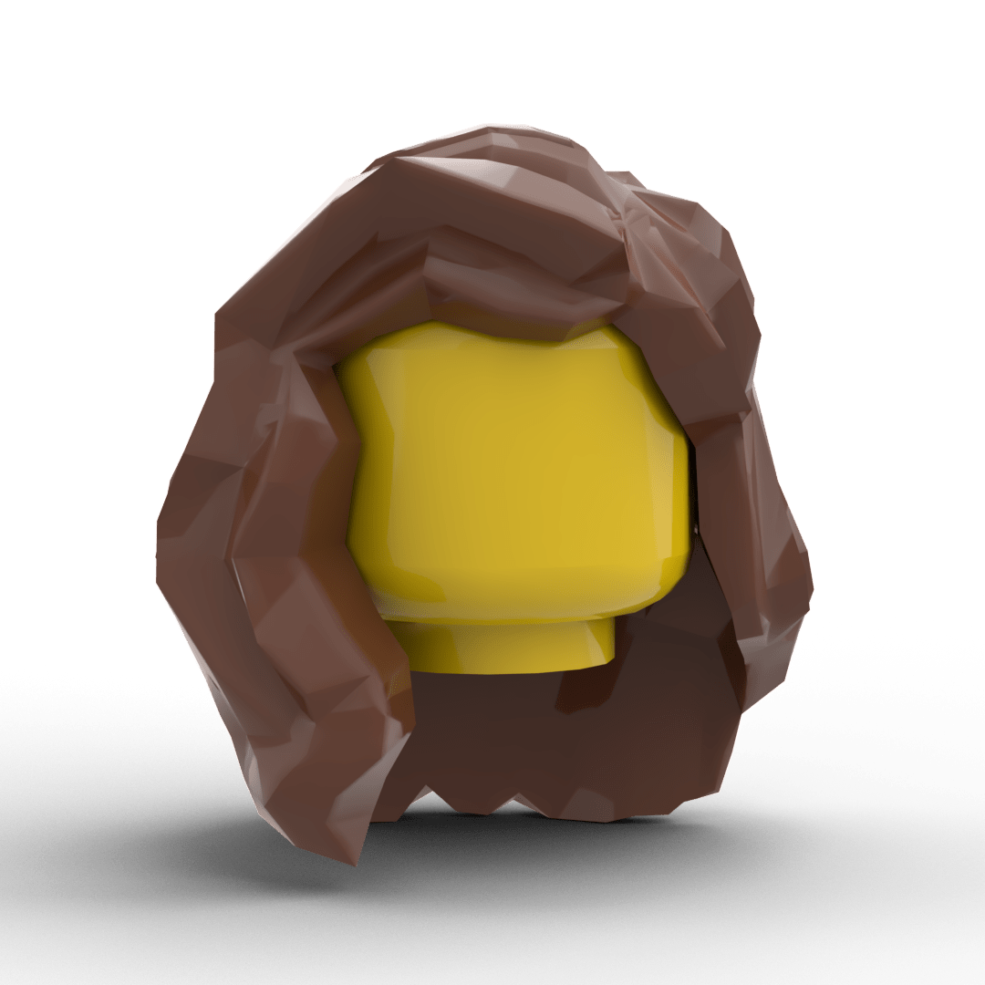 Minifig Hair - Long Wavy Side Part (3 Colors) - Brick Memory