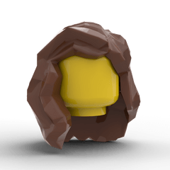 Minifig Hair - Long Wavy Side Part (3 Colors) - Brick Memory