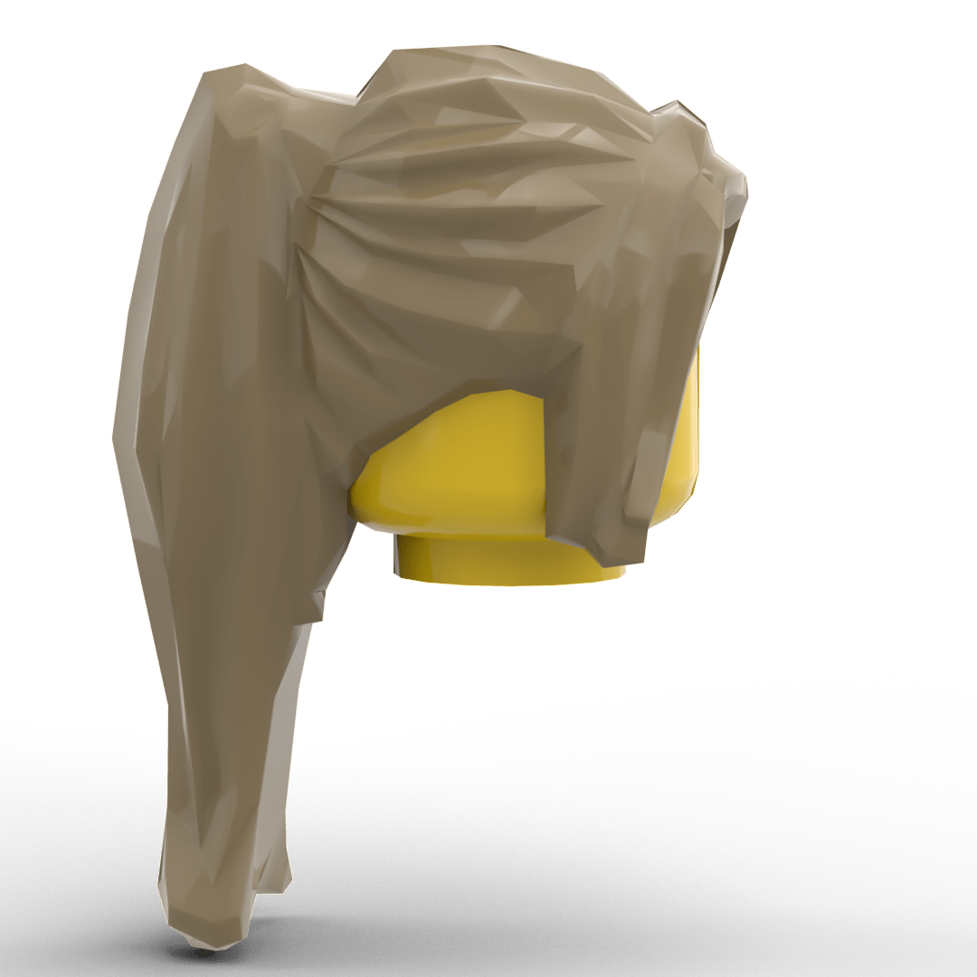 Minifig Hair – Ponytail with Side Bangs (4 Colors) - Brick Memory