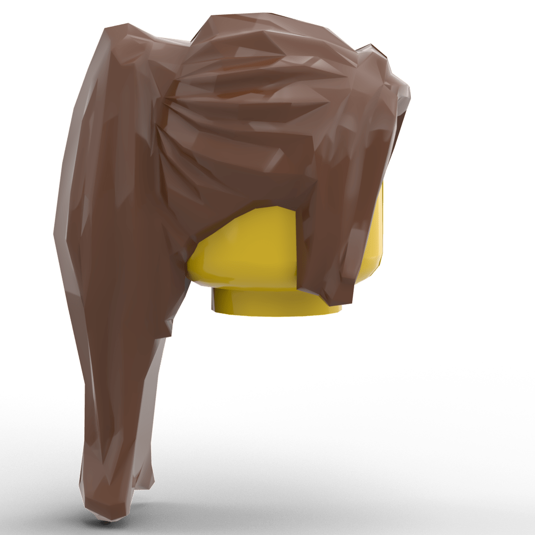 Minifig Hair – Ponytail with Side Bangs (4 Colors) - Brick Memory