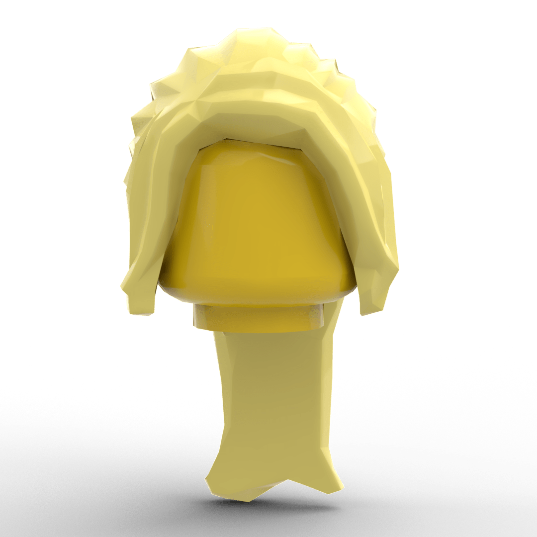 Minifig Hair – Ponytail with Side Bangs (4 Colors) - Brick Memory
