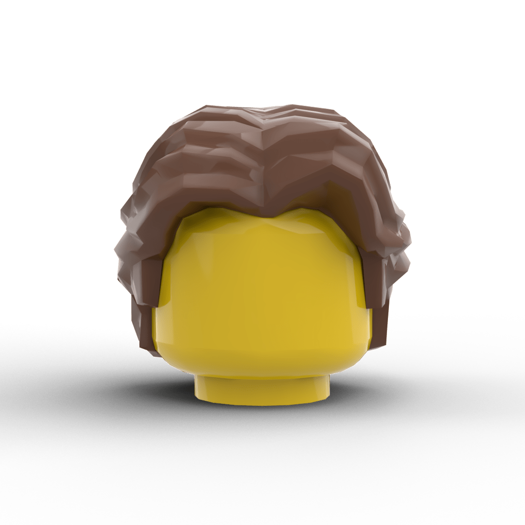 Minifig Hair – Short Wavy Center Part Hair (2 Colors) - Brick Memory