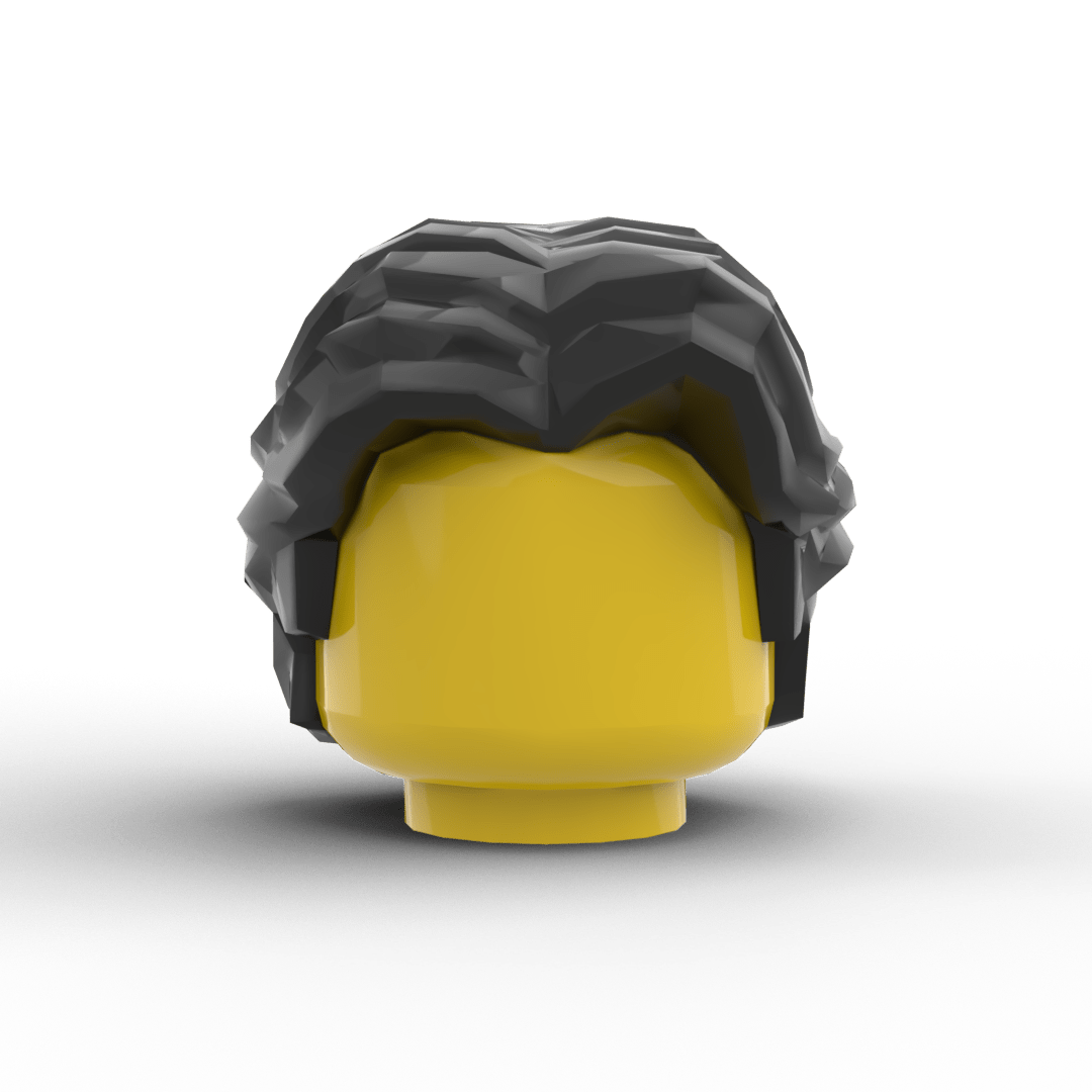 Minifig Hair – Short Wavy Center Part Hair (2 Colors) - Brick Memory