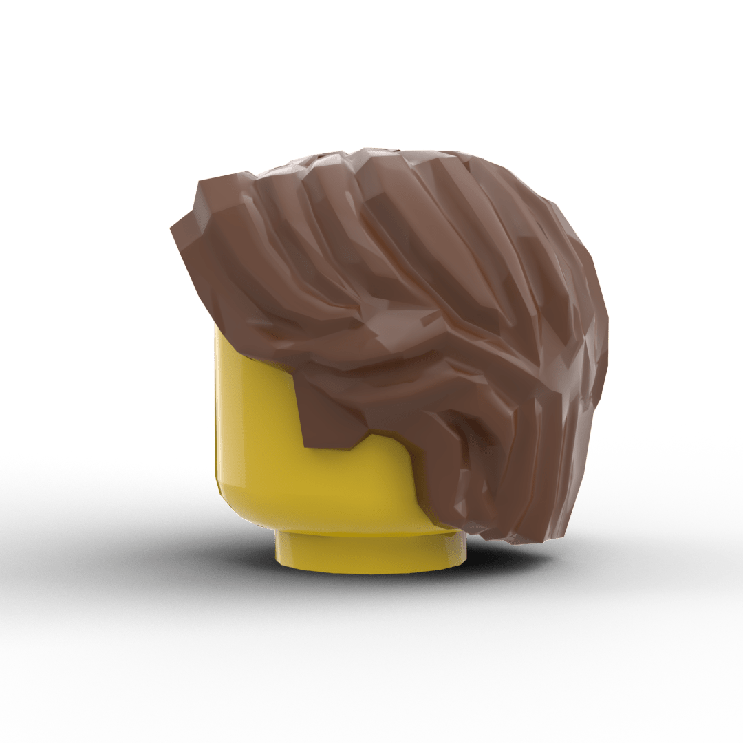 Minifig Hair – Short Wavy Center Part Hair (2 Colors) - Brick Memory