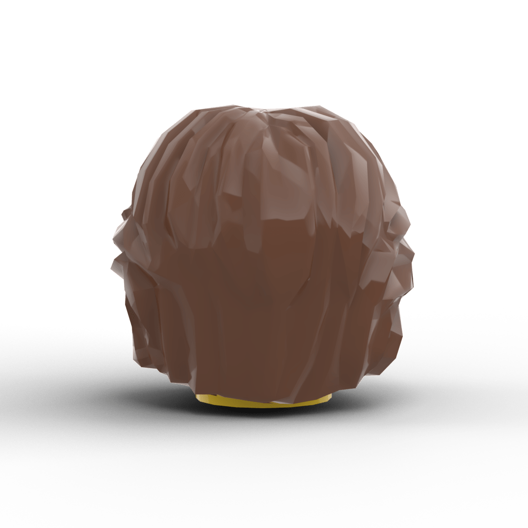 Minifig Hair – Short Wavy Center Part Hair (2 Colors) - Brick Memory