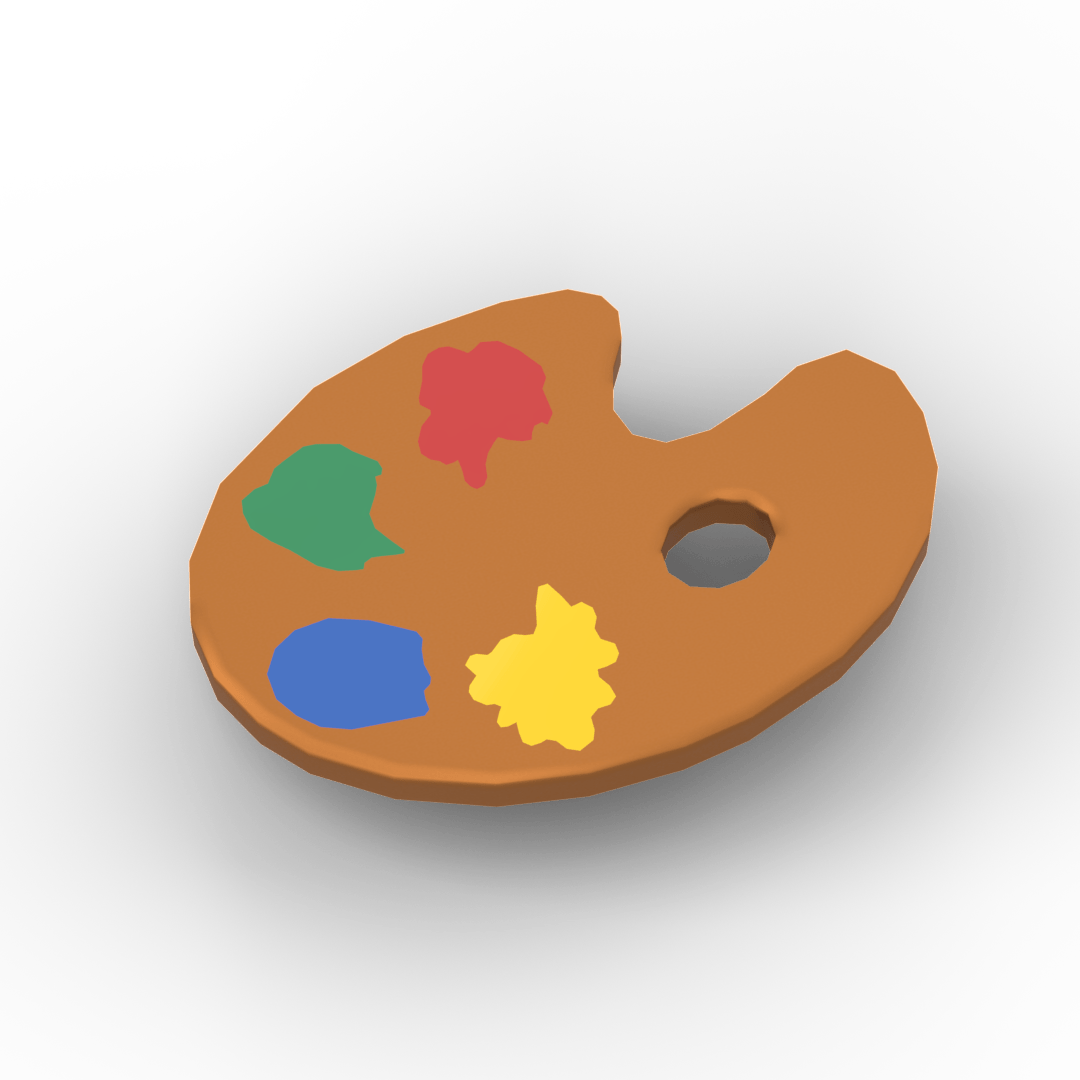 Paint Palette & Brush Set - Brick Memory
