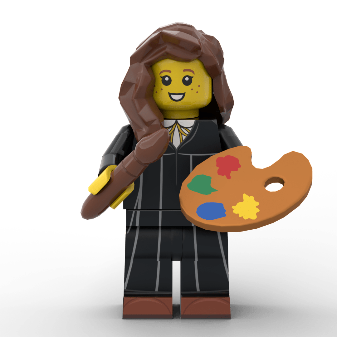Paint Palette & Brush Set - Brick Memory