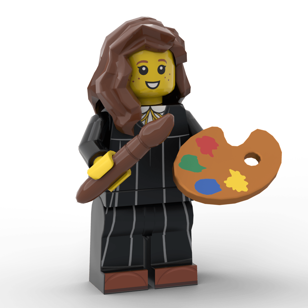 Paint Palette & Brush Set - Brick Memory