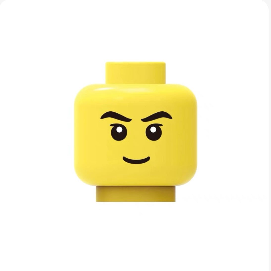 Sly Smile with Bold Brows – Classic Yellow - Brick Memory